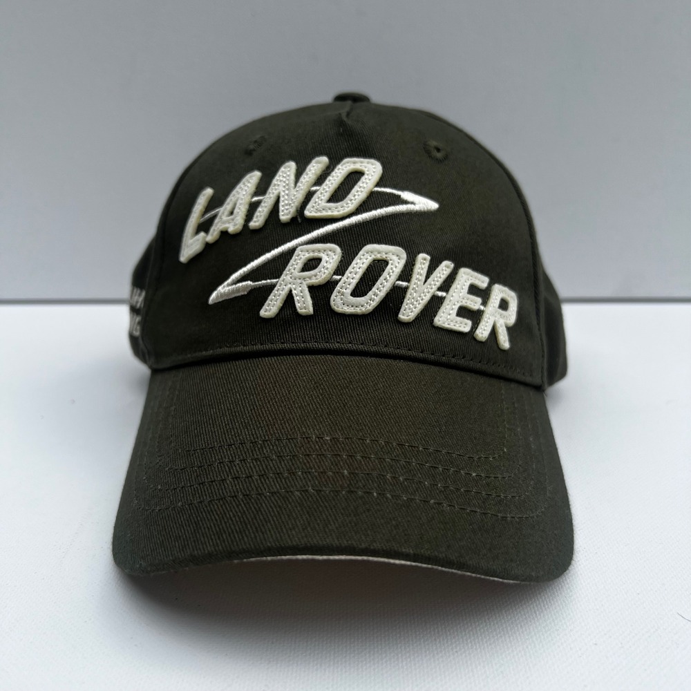 Red Canoe Land Rover Heritage Baseball Cap Olive Green Solihull England Hat Mens